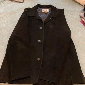 Suede, black jacket